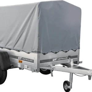 Tieflader Pkw Anhänger Garden Trailer 200 KIPP 200×106 cm 750 kg [mit Hochspriegel, Hochplane und Stützrad]