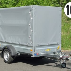 Humbaur HA132513 KV –  Kastenanhänger – klappbare Vorderwand, Hochplane