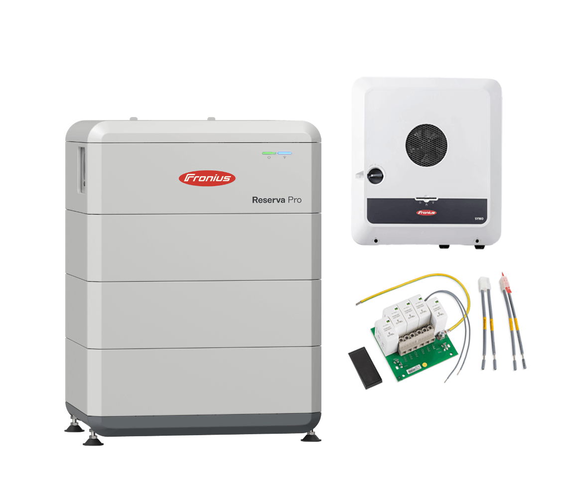 Fronius Symo GEN24 10.0 Plus mit Reserva Pro 12 und DC-Überspannungsschutz