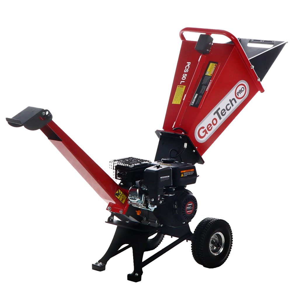 GeoTech Pro PCS 50 L- Benzin-Häcksler – Loncin Motor 6.5 PS