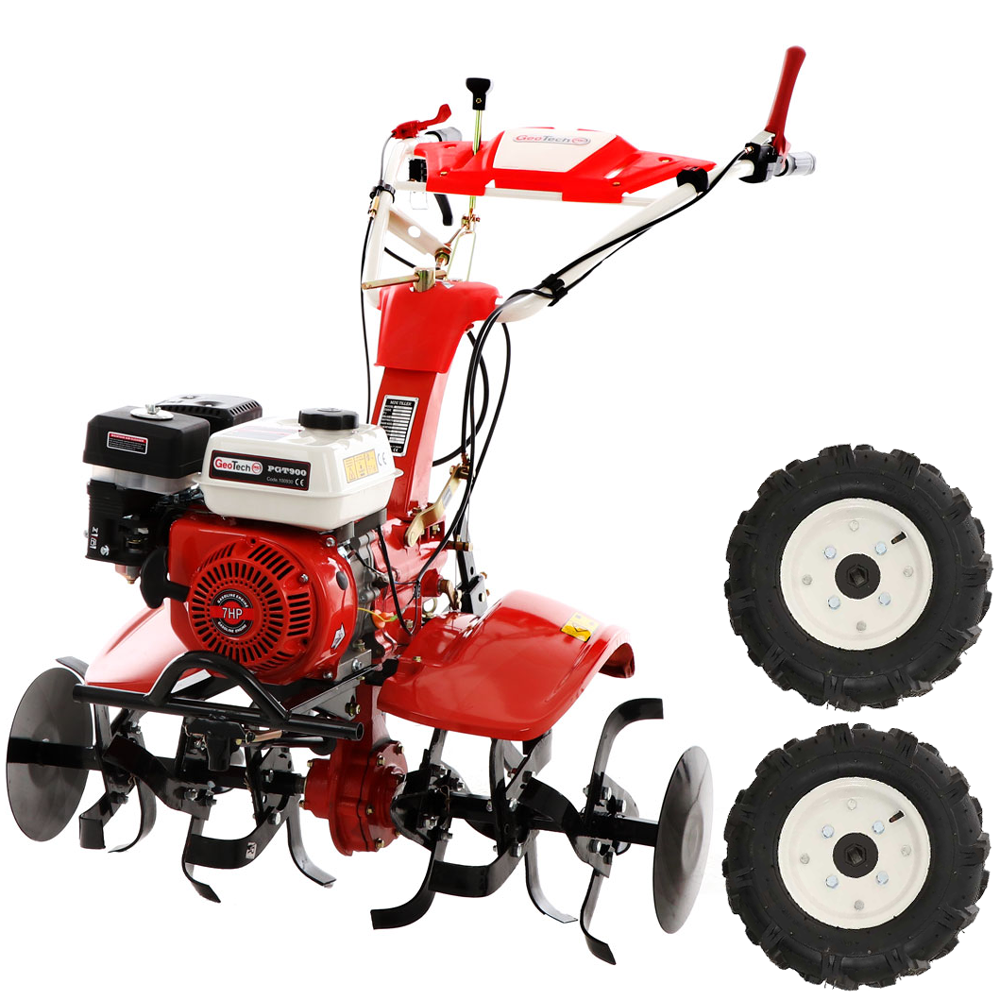 GeoTech Pro PGT 900 – Benzin-Motorhacke mit 7 PS, 2+1-Getriebe und Zahnradantrieb