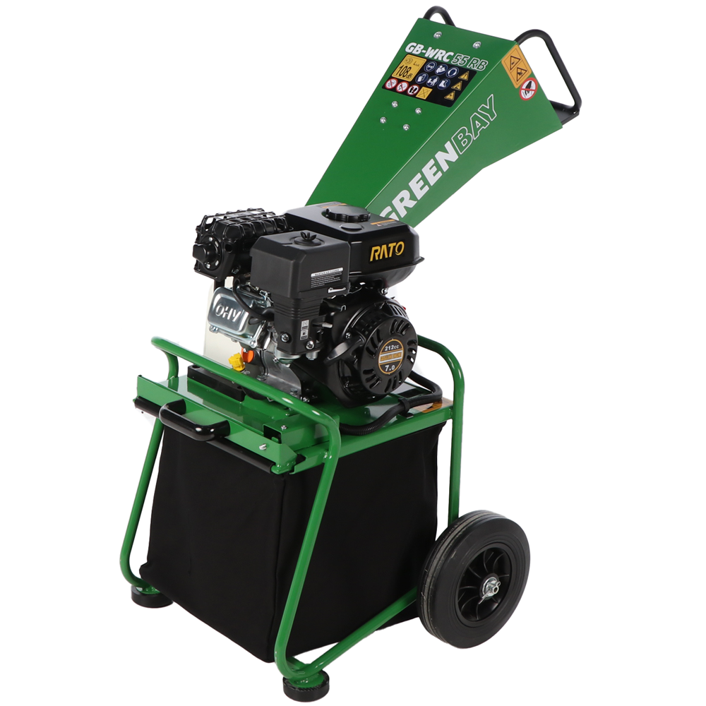 GreenBay GB-WRC 55 RB- Häcksler mit Verbrennungsmotor – Benzinmotor RATO R210-A da 7 PS