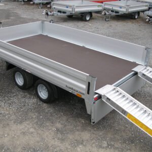 Humbaur HN253118 – Anhänger – Alu-Auffahrrampen, 10 Anbindebügel