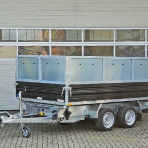 Humbaur HTK 3000.31 – Stahl-Kippanhänger – E-Pumpe, Aufsatz 600 mm