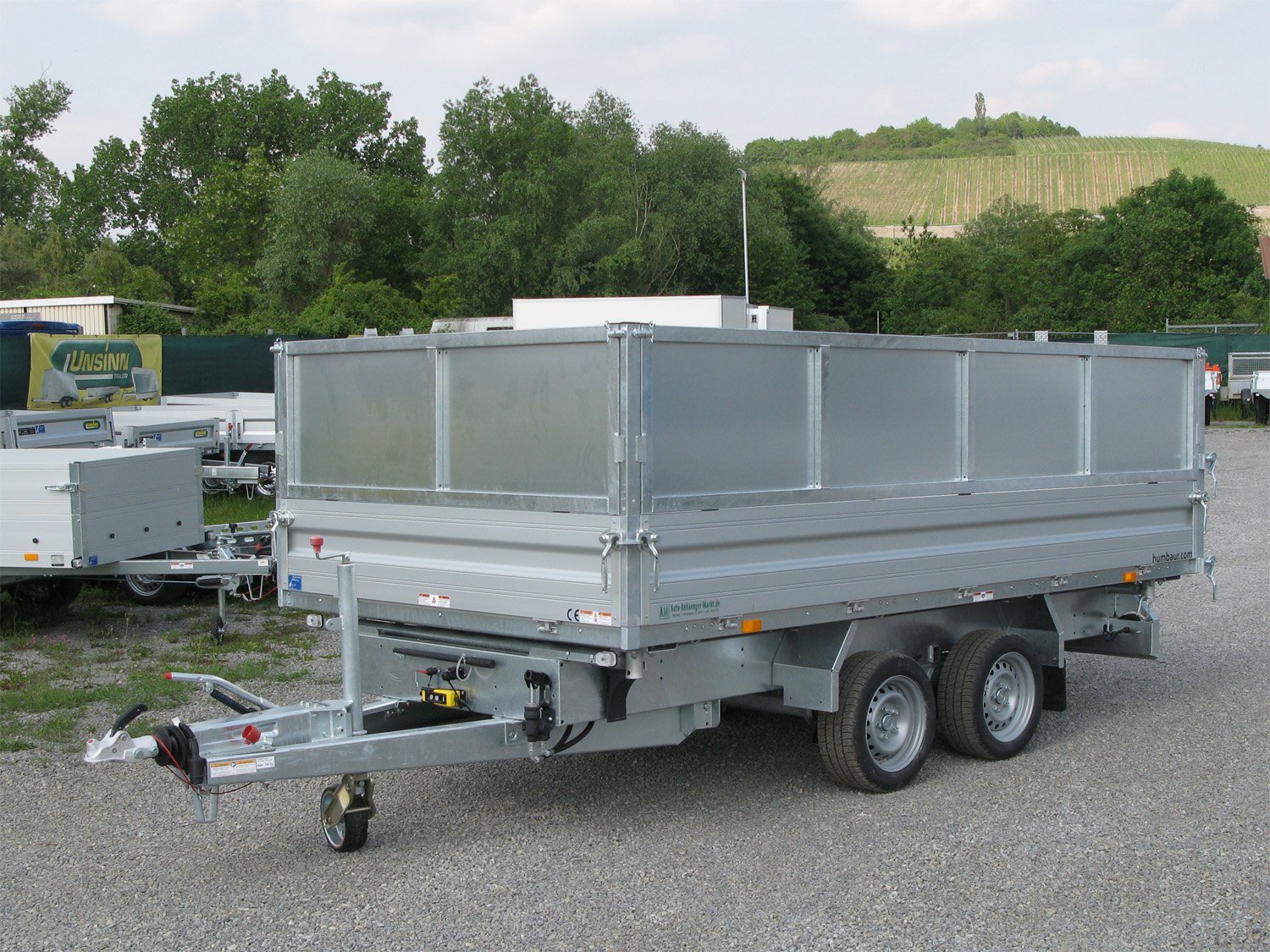 Humbaur HTK  3500.37 – Alu-Kippanhänger – E-Pumpe, Aufsatz 600 mm