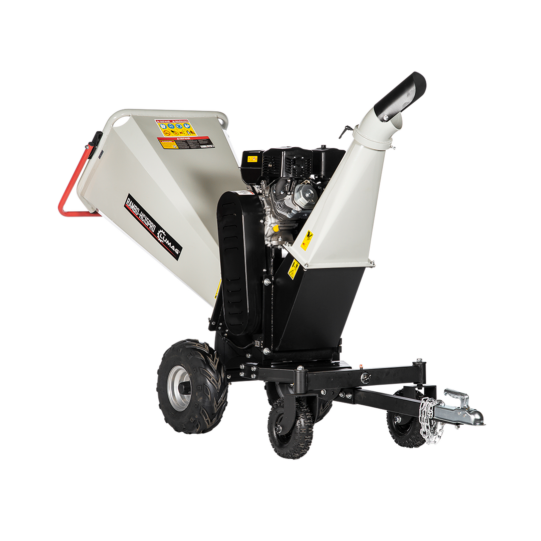 LUMAG RAMBO-HC15PRO – Benzin-Häcksler – Trommel, Pendelachse
